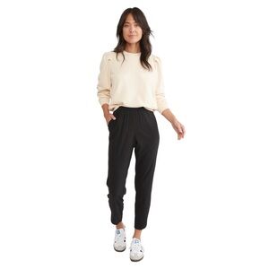 Marine Layer Allison Pant Women’s Medium Black Dolphin Hem TENCEL